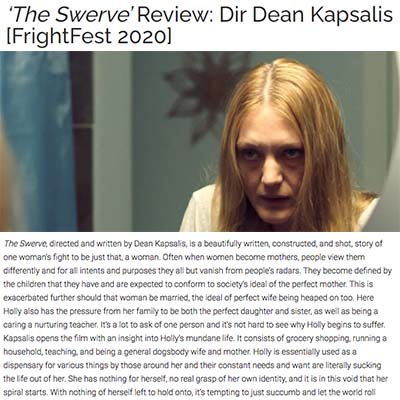 ‘The Swerve’ Review: Dir Dean Kapsalis [FrightFest 2020]